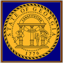usa states county city georgia emblem coat seal
