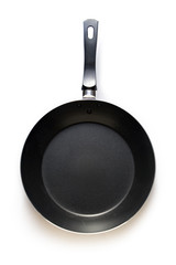 Black griddle on a white background