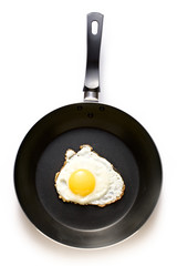 Fried egg in a griddle
