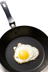 Fried egg in a griddle