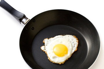 Fried egg in a griddle