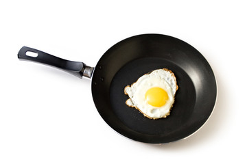 Fried egg in a griddle