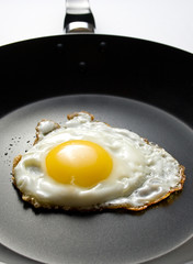 Fried egg in a griddle