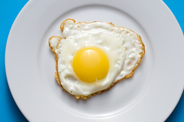 Fried egg on a plate