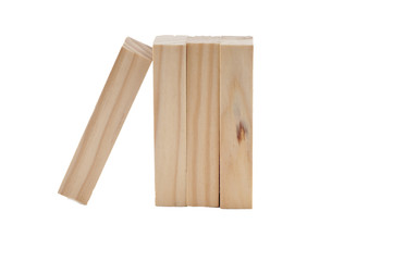 Rectangle wooden blocks in isolated background