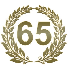 Lorbeerkranz geschlossen Gold - 65