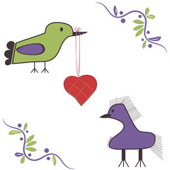 St Valentine's background; kid's drawing