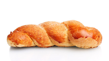 tasty sweet bun isolated on white