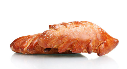 tasty sweet bun isolated on white