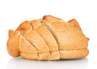 tasty sliced ​​white bread isolated on white