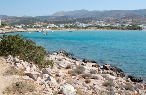 Aliki Beach south coast of Paros Island Cyclades