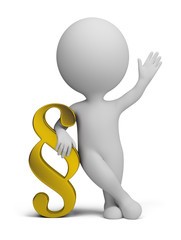 3d small people - paragraph symbol