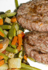 Burgers with vegetables