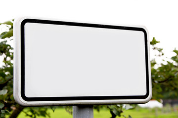 Schild mit Textfreiraum