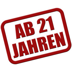 Stempell rot rel AB 21 JAHREN