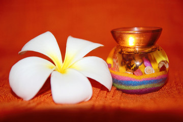 Beauty candle with flower