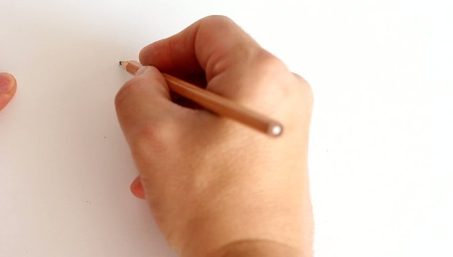 Pencil draws a line, and then erase eraser. HD H.264