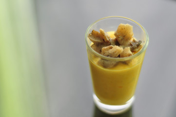 Velouté de Potiron et ses pleurotes