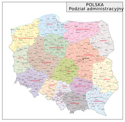 Polen Administrativ - obrazy, fototapety, plakaty
