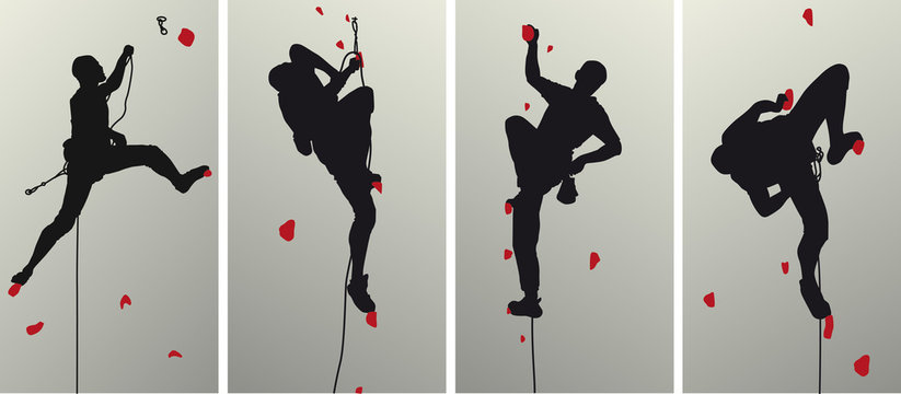 Sports - Mur d'escalade vect