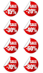 Sale red sign element