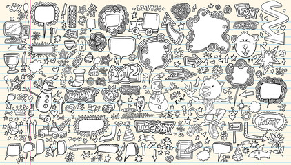 Doodle Vector Illustration Set