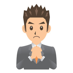 ビジネスマン B 表情3 祈る