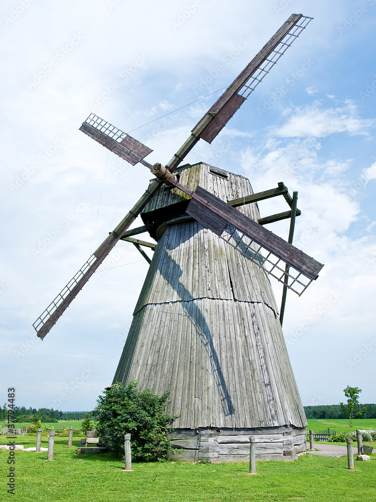 Wall mural windmill