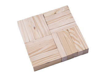Wooden pieces make a texture