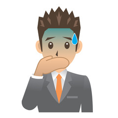 ビジネスマン B 病気 吐き気