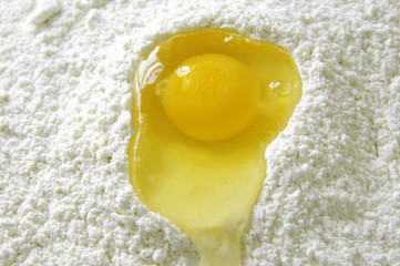 An egg in some flour