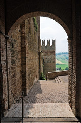 Visconti Castle. Castell'Arquato. Emilia-Romagna. Italy.