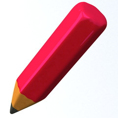 Pink pencil 3d