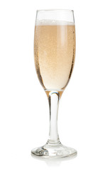 Glass of Champagne Isolated on white background