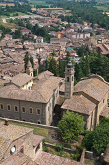 Fototapeta na wymiar Panoramic view of Castell'arquato. Emilia-Romagna. Italy.