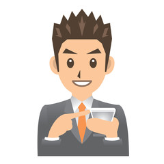 ビジネスマン B BI スマホ