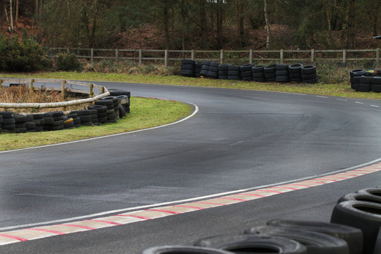 Motor Racing Track corner with tyre wall