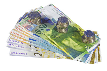 Schweizer Geld W&auml;hrung freisteller