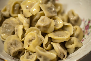 ravioli with mushroom and cabbage for christmas