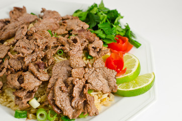 Fried rice with beef