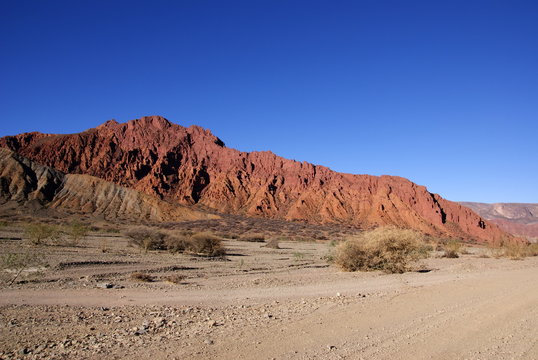 Amaizing desert landscape with many canyons near Tupiza, Bolivia