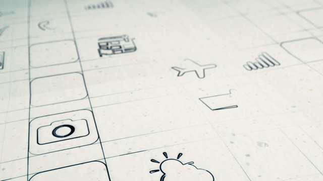 Mobile App Development Concept Smooth Camera Pan