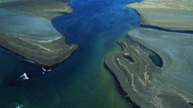 Aerial View of the Coastline , Iceland