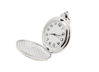 Old watch isolated on white background