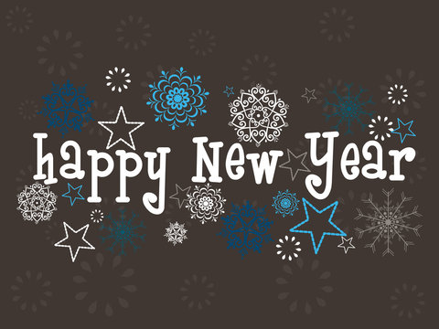snowflakes background for new year 2012
