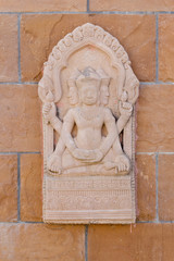 Thai molding art on the wall