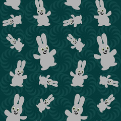 seamless background with nice hares