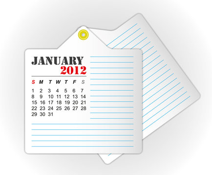 calendar 2012 January