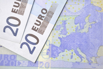 Euro banknotes