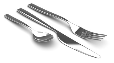 Couverts sur fond blanc 4